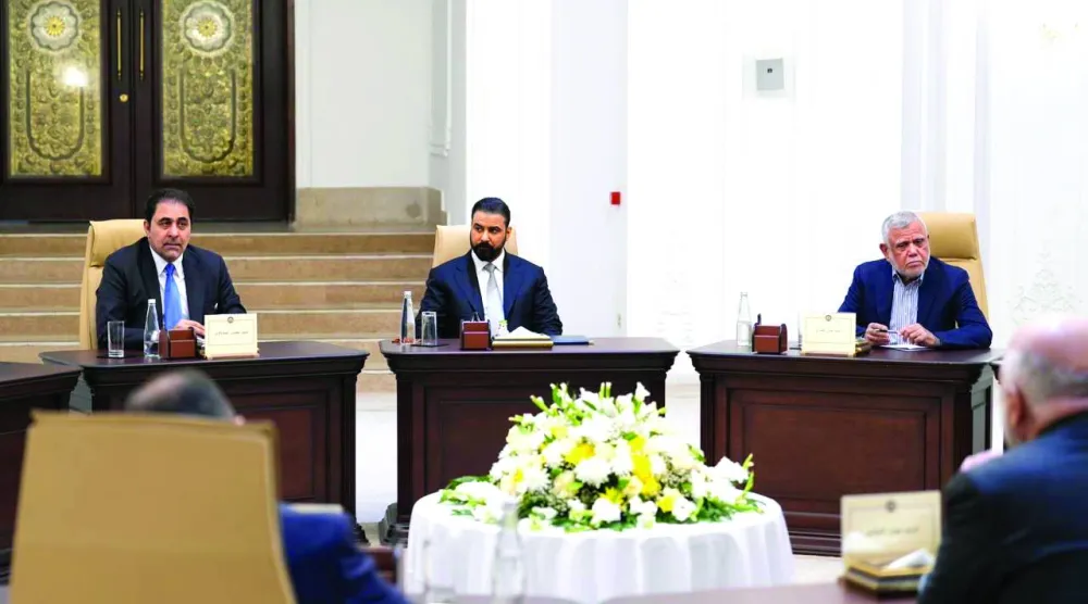 صورة نشرها «الإطار التنسيقي» لاجتماع حضره رئيس الحكومة علي الزيدي