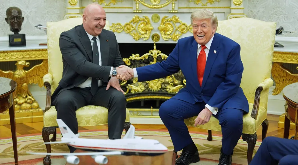 التقى الرئيس دونالد ترمب بالرئيس اللبناني جوزيف عون بالبيت الأبيض الثلاثاء 21 يوليو 2026 (أ.ب)