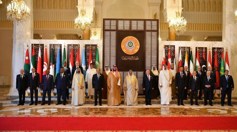 صورة للزعماء العرب خلال القمة العربية بالبحرين في مايو 2024 (الرئاسة المصرية)
