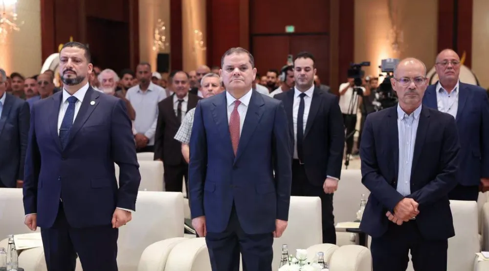 رئيس حكومة «الوحدة» عبد الحميد الدبيبة خلال مشاركته في فعالية الأسبوع الماضي (مكتب الدبيبة)