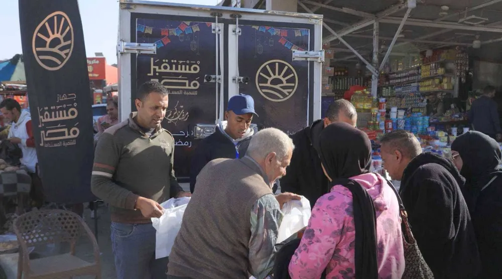 أحد الأنشطة الخدمية لـ«جهاز مستقبل مصر» والمتعلقة بدعم السلع للمواطنين (صفحة الجهاز على فيسبوك)