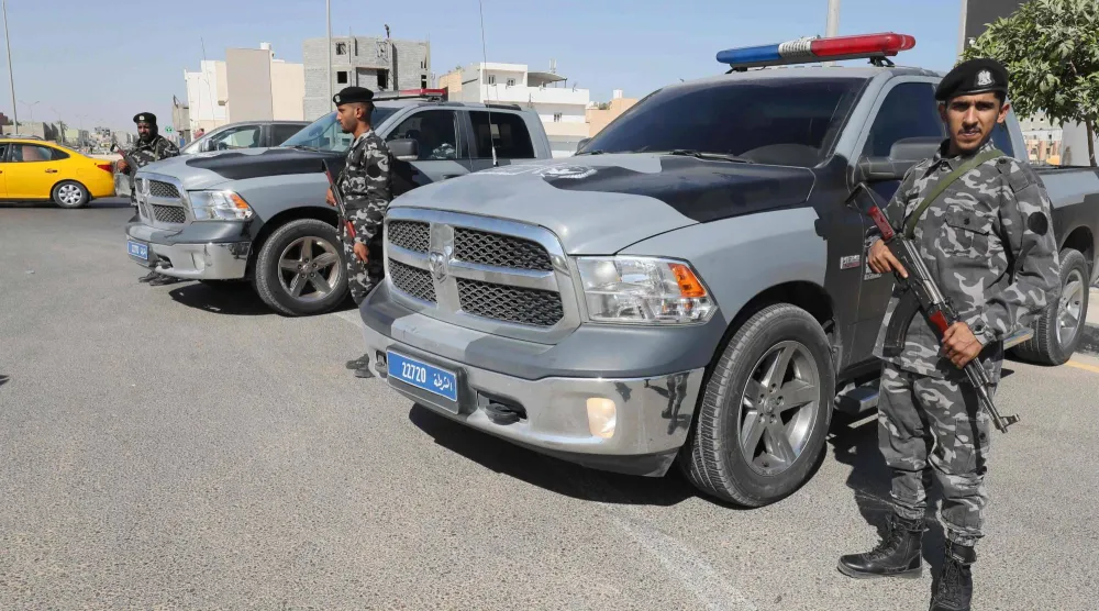 انتشار قوات تابعة لحكومة الوحدة بعد احتجاجات طرابلس (أ.ف.ب)