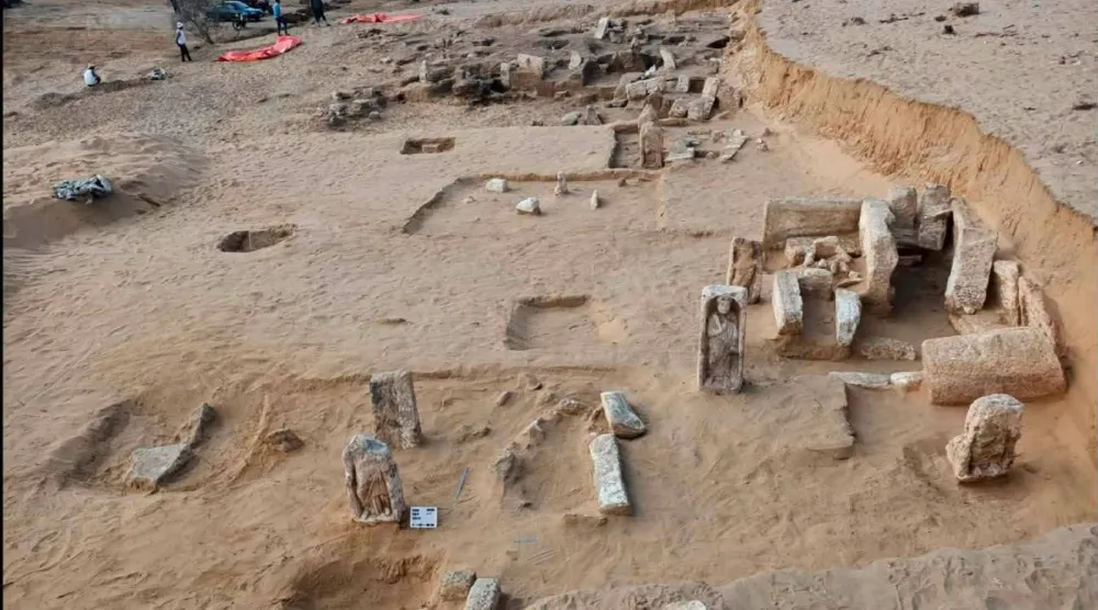 موقع الكشف الأثري بتل الدير بدمياط (وزارة السياحة والآثار المصرية)