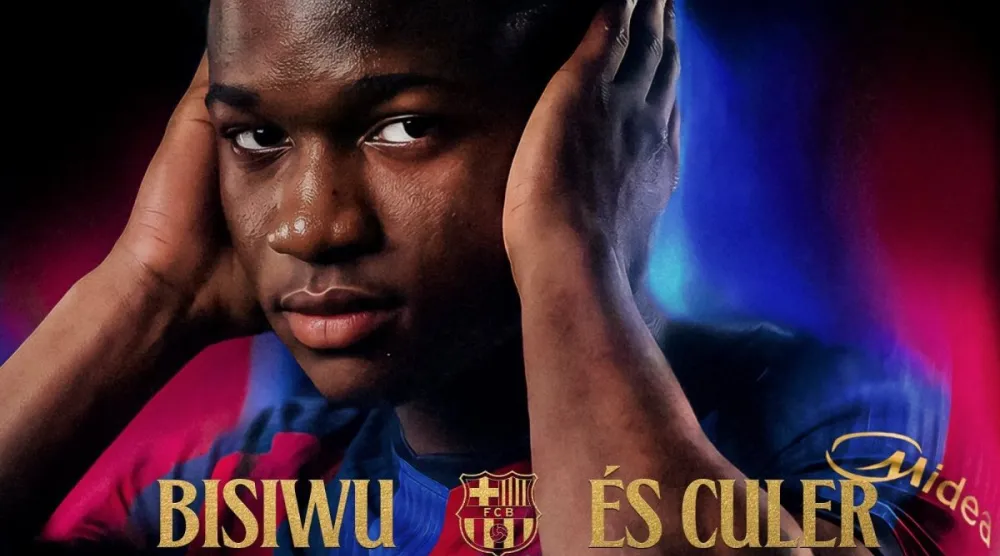 منشور بثه برشلونة بعد التوقيع مع جيسي بيسيو (موقع النادي)