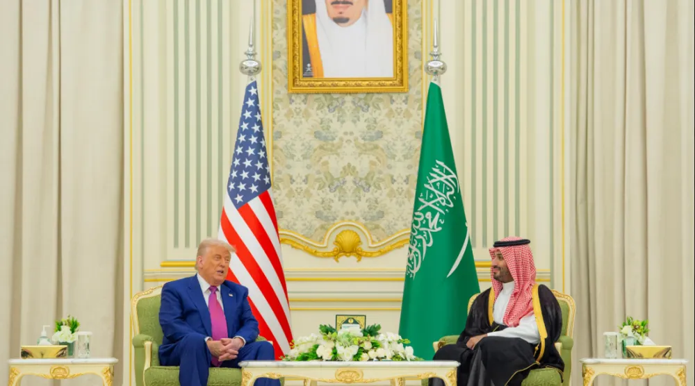 ولي العهد السعودي الأمير محمد بن سلمان والرئيس الأميركي دونالد ترمب في الرياض العام الماضي (واس)