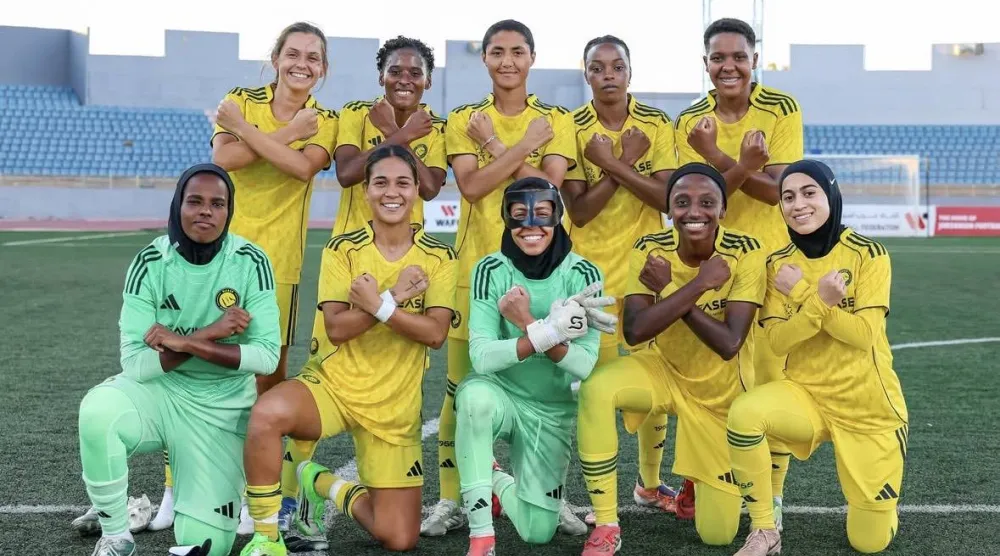 فريق سيدات النصر يلعب نصف نهائي غرب آسيا (نادي النصر)