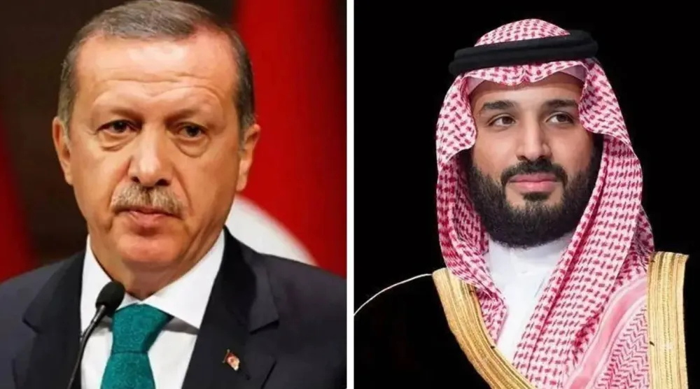 ولي العهد السعودي الأمير محمد بن سلمان والرئيس التركي رجب طيب إردوغان (واس)