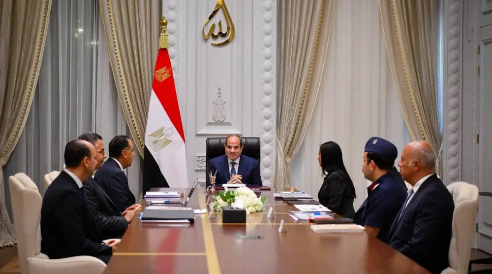 الرئيس عبد الفتاح السيسي يناقش تعزيز إجراءات توفير مخزون السلع (الرئاسة المصرية)