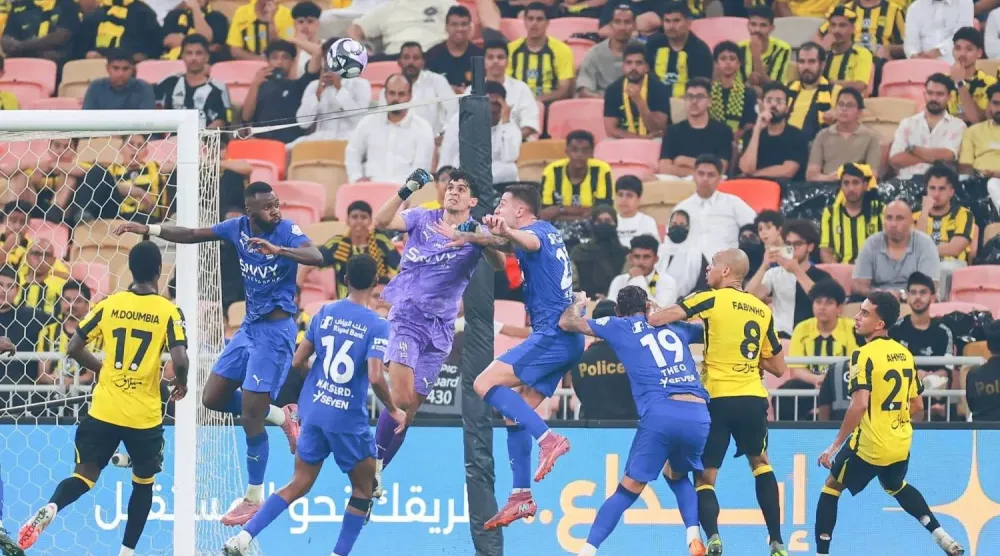 سجل كلاسيكو الهلال والاتحاد أعلى معدل للعب الفعلي بين جميع مباريات القمة (تصوير: عدنان مهدلي) 