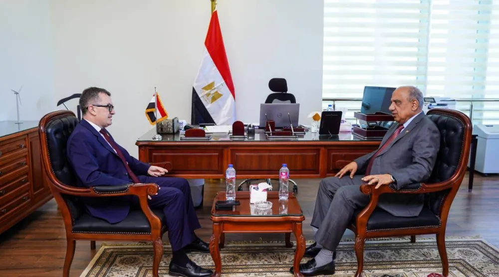 وزير الكهرباء المصري خلال لقائه بوزير التخطيط لمناقشة خطة الوزارة المستقبلية (وزارة التخطيط)
