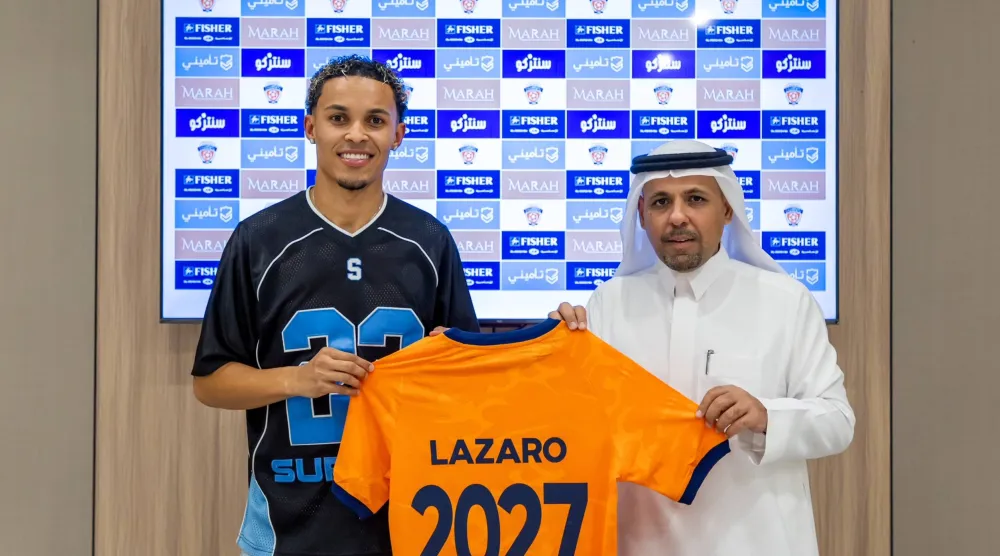 المهاجم البرازيلي لازارو (نادي الفيحاء)