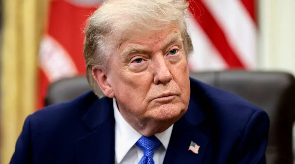 US President Donald Trump attends an event to sign executive orders related to birthright citizenship and the polysilicon industry, in the Oval Office at the White House in Washington, DC, US, August 6, 2026. (Reuters)