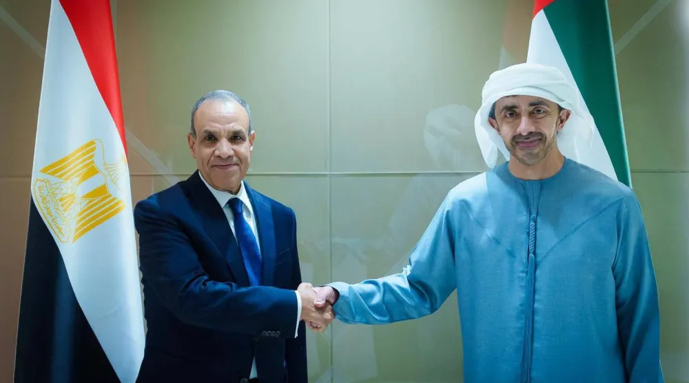 لقاء سابق بين وزير الخارجية المصري ونظيره الإماراتي في أبو ظبي (الخارجية المصرية)