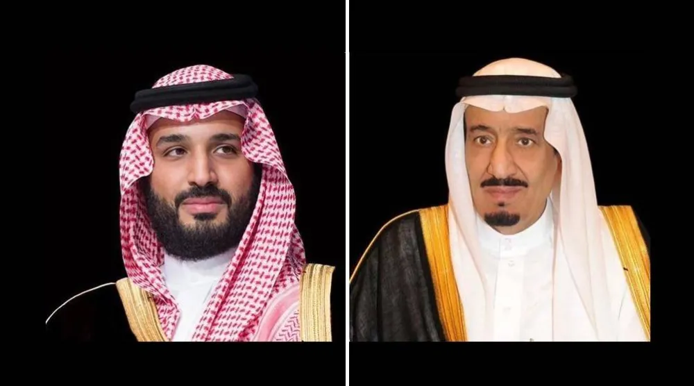 خادم الحرمين الشريفين الملك سلمان بن عبد العزيز وولي العهد الأمير محمد بن سلمان (واس)