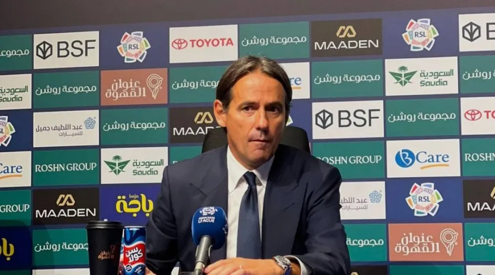  الإيطالي سيموني إنزاغي، مدرب الهلال (تصوير: هيثم الزاحم) 