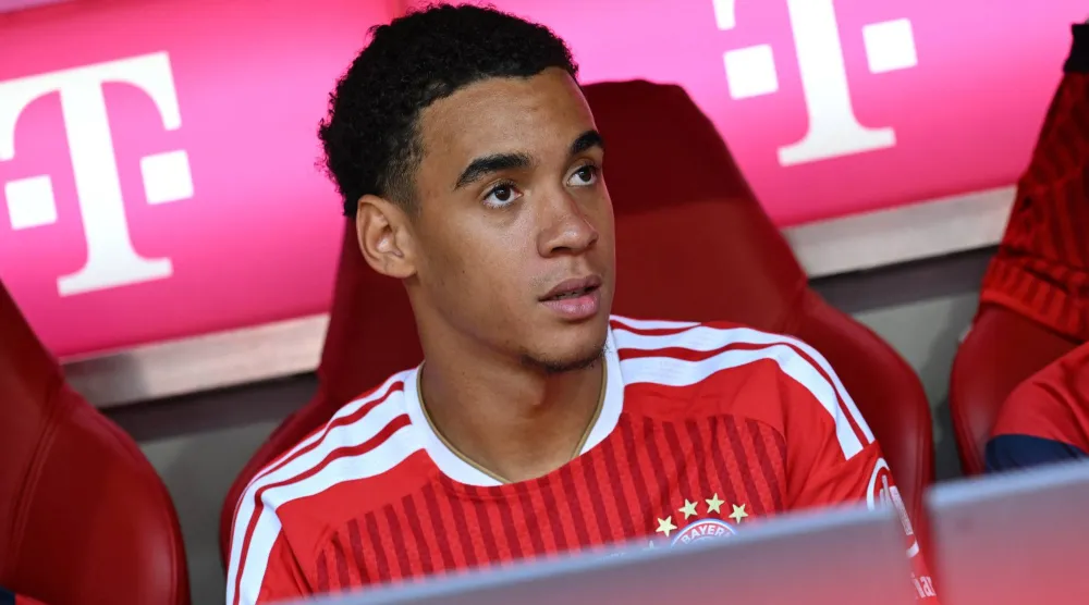 Football - Pre-Season Friendly - Bayern Munich v RB Leipzig - Allianz Arena, Munich, Germany - August 15, 2026 Bayern Munich's Jamal Musiala before the match. (Reuters)