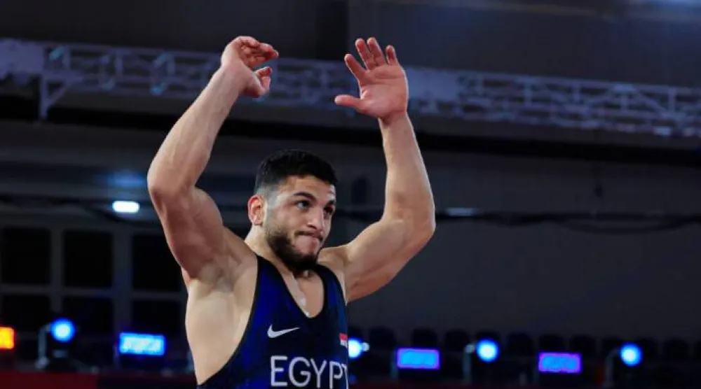 المصارع المصري محمد القاسم (الاتحاد المصري للمصارعة)