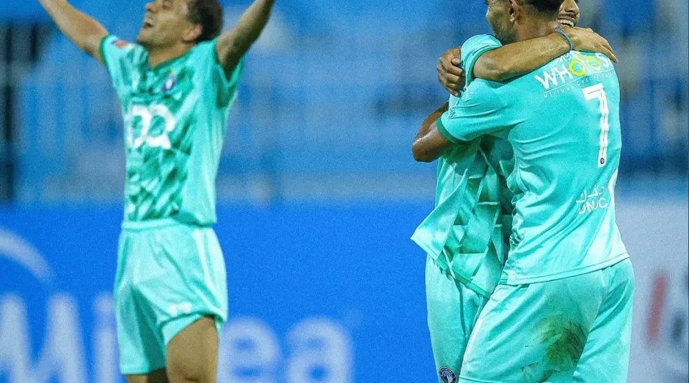 فرحة لاعبي بيراميدز بالتسجيل في مرمى المحلة تكررت ثلاث مرات (نادي بيراميدز)