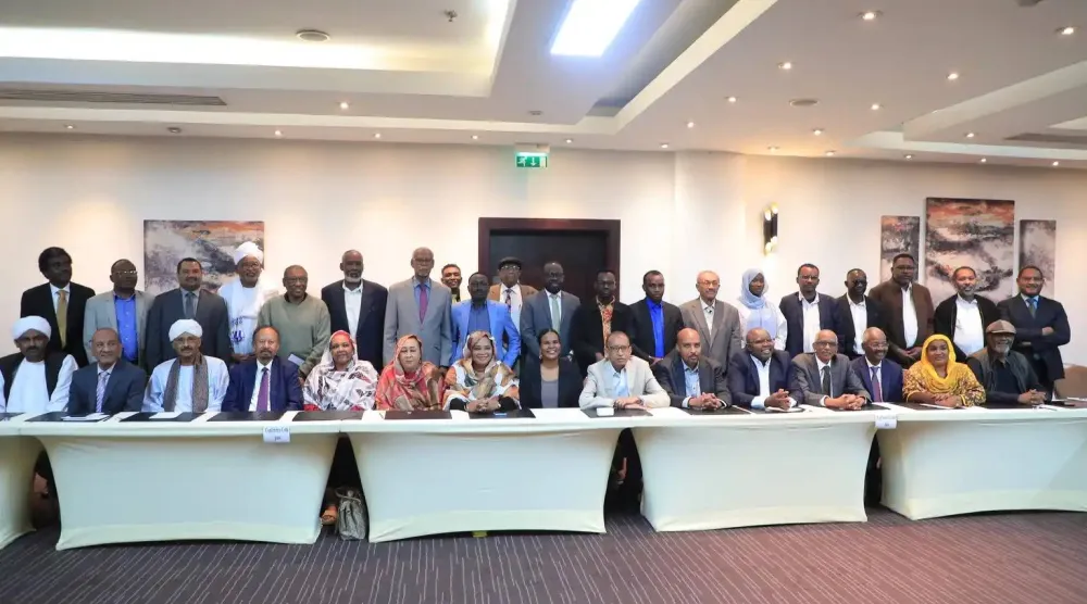 قوى سياسية ومدنية سودانية مجتمعة في أديس أبابا يوم 23 أغسطس 2026 (قوى إعلان نيروبي)