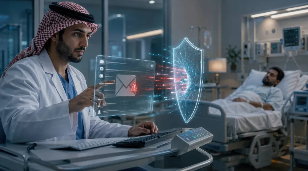 نقرة واحدة قد تنقل الخطر الرقمي من الشاشة إلى سلامة المريض