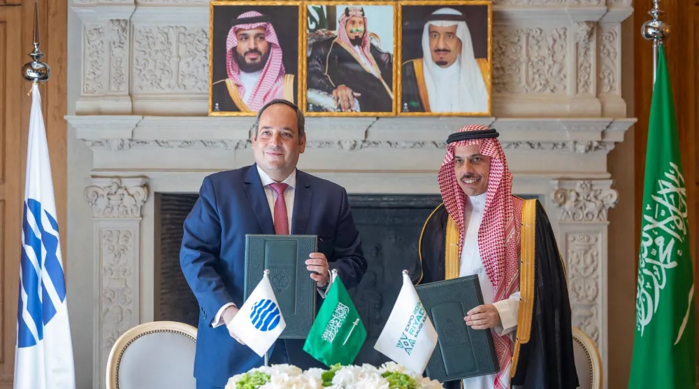 جرت مراسم توقيع الاتفاقية على هامش زيارة ولي العهد السعودي الأمير محمد بن سلمان إلى فرنسا (واس)