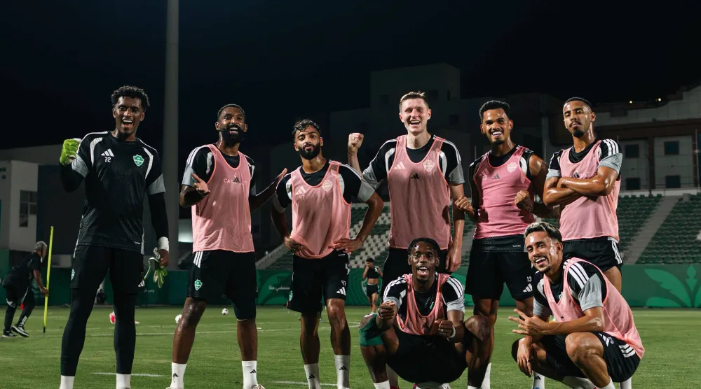 لاعبو الأهلي عقب التدريبات (النادي الأهلي)