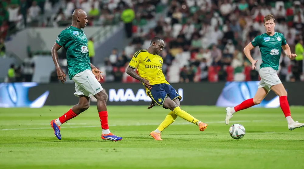 ماني لعب دور البطل في ليلة انتصار النصر على الاتفاق (تصوير: عبد العزيز النومان) 