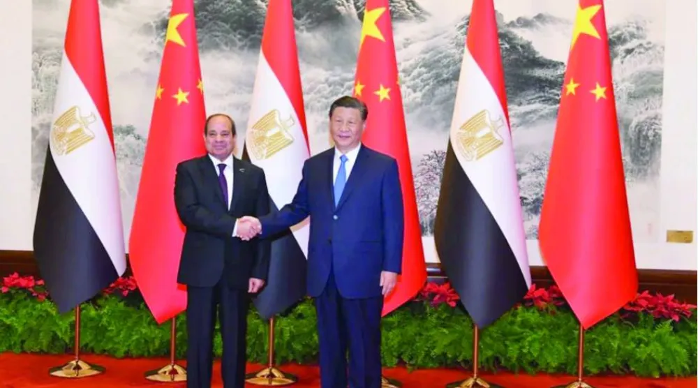 الرئيس المصري ونظيره الصيني في بكين مايو 2024 (الرئاسة المصرية)