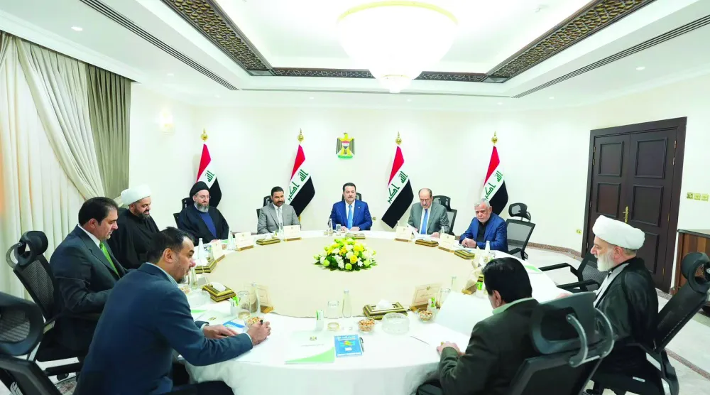 
رئيس الحكومة العراقية علي الزيدي خلال حضوره اجتماع «الإطار التنسيقي» في بغداد (واع)