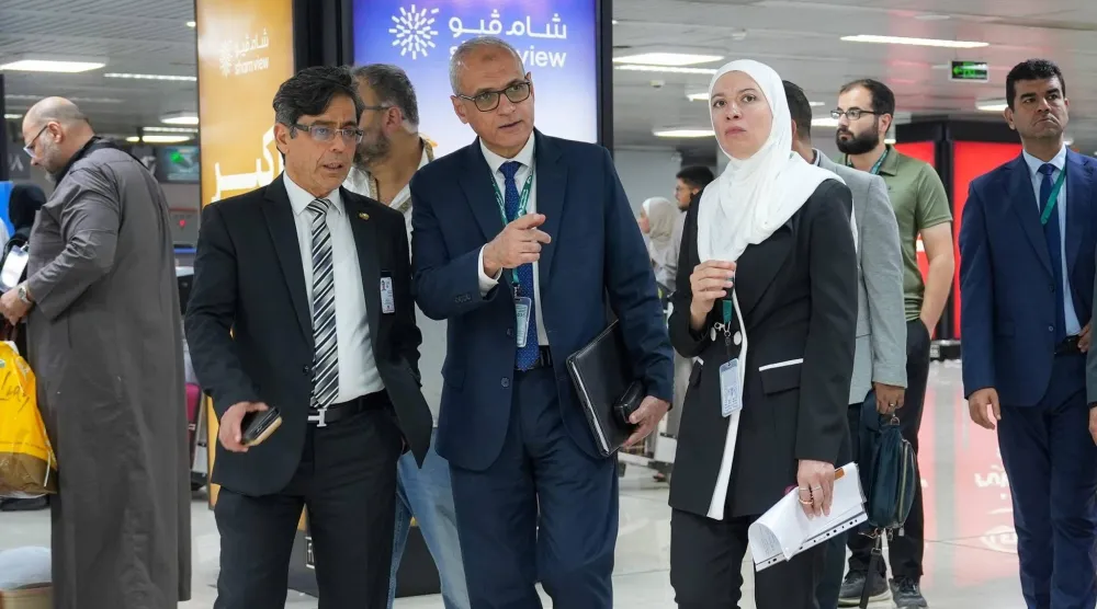وفد من سلطة الطيران المدني المصري يتفقد مطار دمشق (هيئة الطيران المدني السوري)