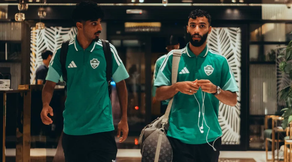 جانب من مغادرة فريق الأهلي إلى العاصمة الرياض (النادي الأهلي)