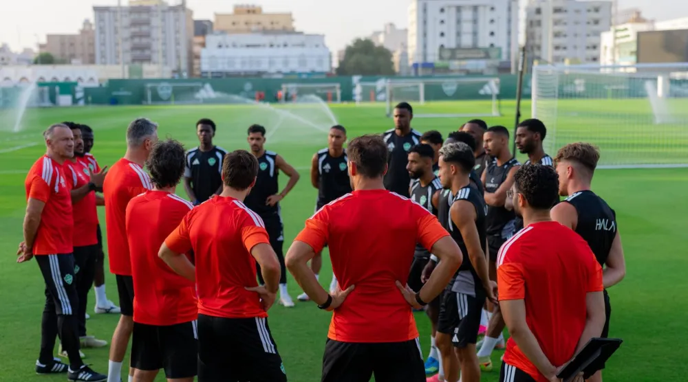 لاعبو الأهلي خلال التدريبات (النادي الأهلي)