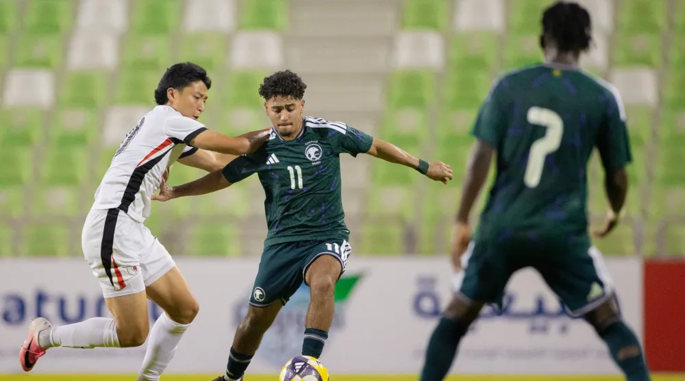 جانب من مباراة السعودية وهونغ كونغ (الاتحاد السعودي)