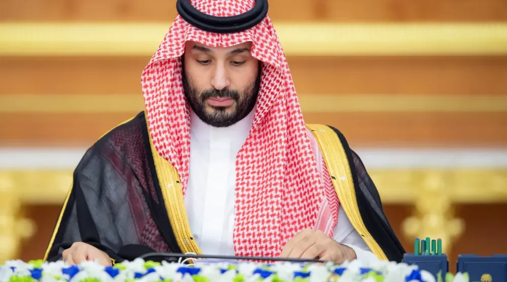 Suudi Arabistan Veliaht Prensi Muhammed bin Selman, Cidde'deki Bakanlar Kurulu toplantısına başkanlık ederken (SPA)