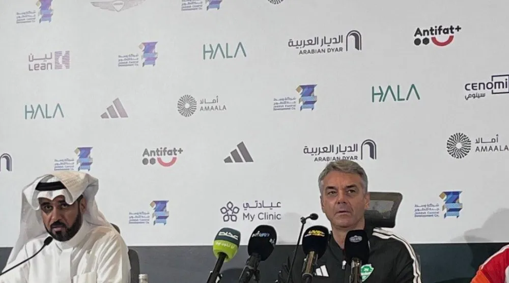 بوسيتش خلال المؤتمر الصحافي (فيصل المفضلي)