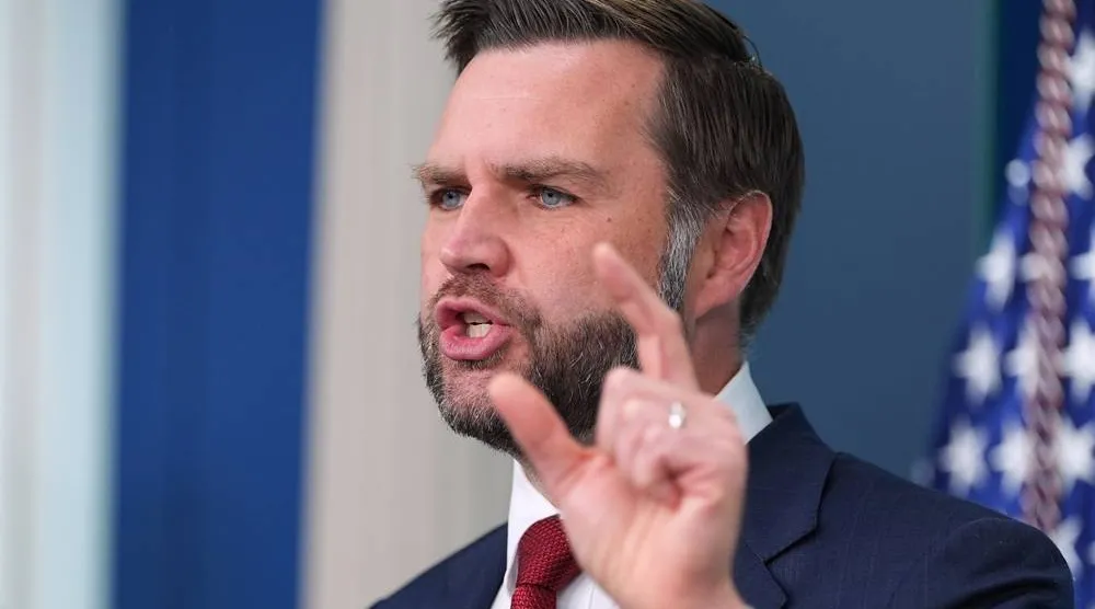 Vice President JD Vance speaks with reporters in the James Brady Press Briefing Room at the White House, Thursday, Sept. 3, 2026, in Washington. (AP)