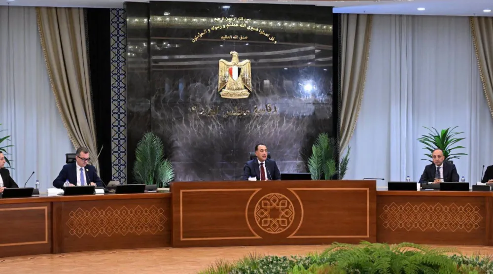 رئيس الوزراء المصري مصطفى مدبولي خلال مؤتمر صحافي الخميس (الحكومة المصرية)