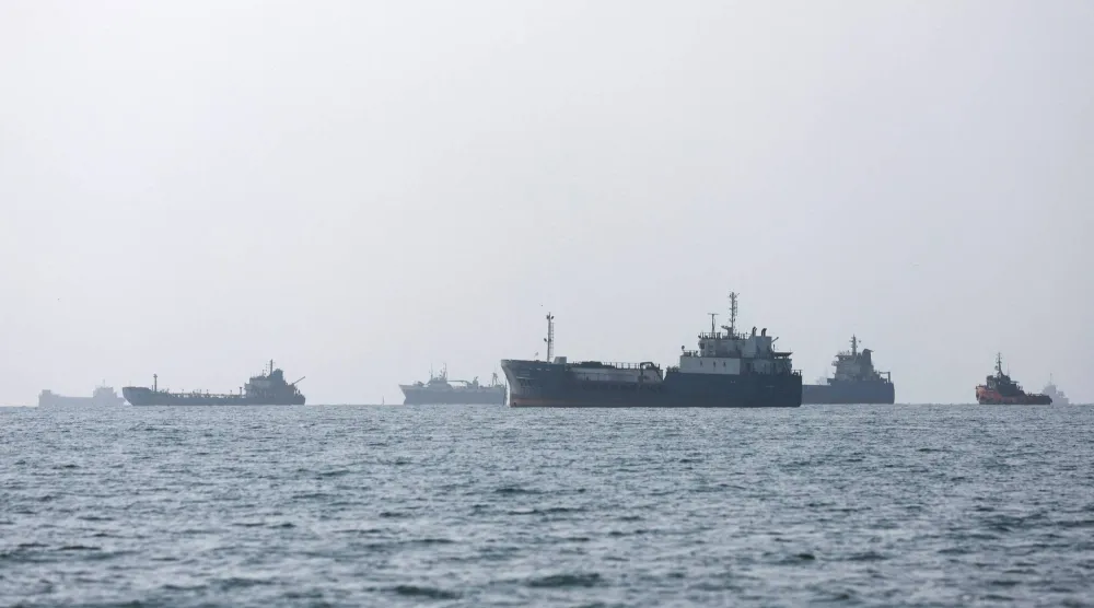 Vessels in the Strait of Hormuz near the beach of Bandar Abbas, Iran, September 5, 2026. Majid Asgaripour/WANA (West Asia News Agency) via Reuters