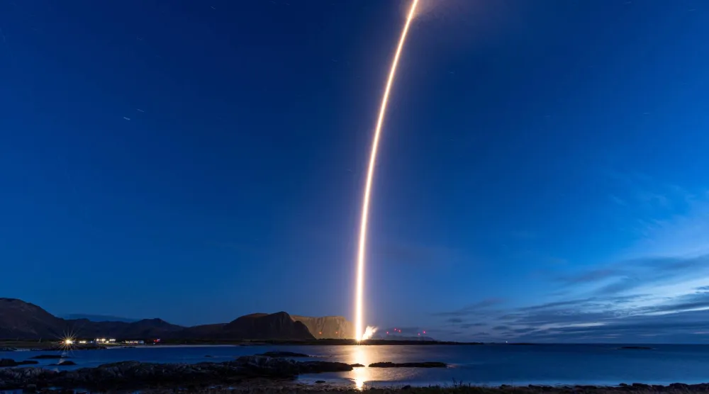 Germany's Isar Aerospace rocket is launched into space from a base in Andoeya, Norway, September 5, 2026. Isar Aerospace/Franziska Kegel/Handout via REUTERS