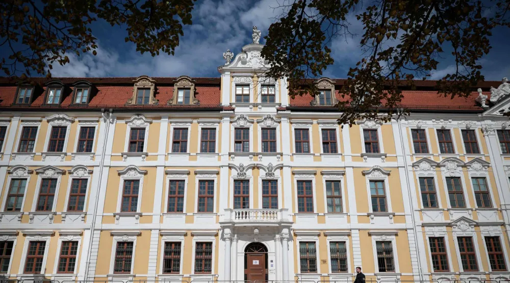 A general view taken on September 7, 2026 in Magdeburg, eastern Germany, shows Saxony-Anhalt's State Parliament, the day after the state election. (AFP)