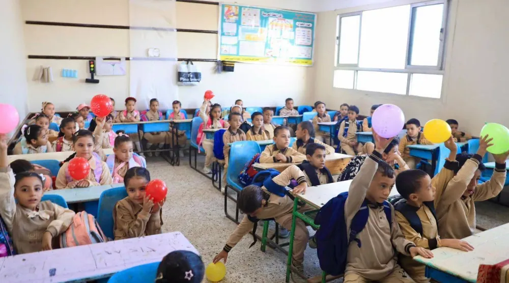 فصل داخل مدرسة حكومية خلال جولة الوزير (وزارة التربية والتعليم)