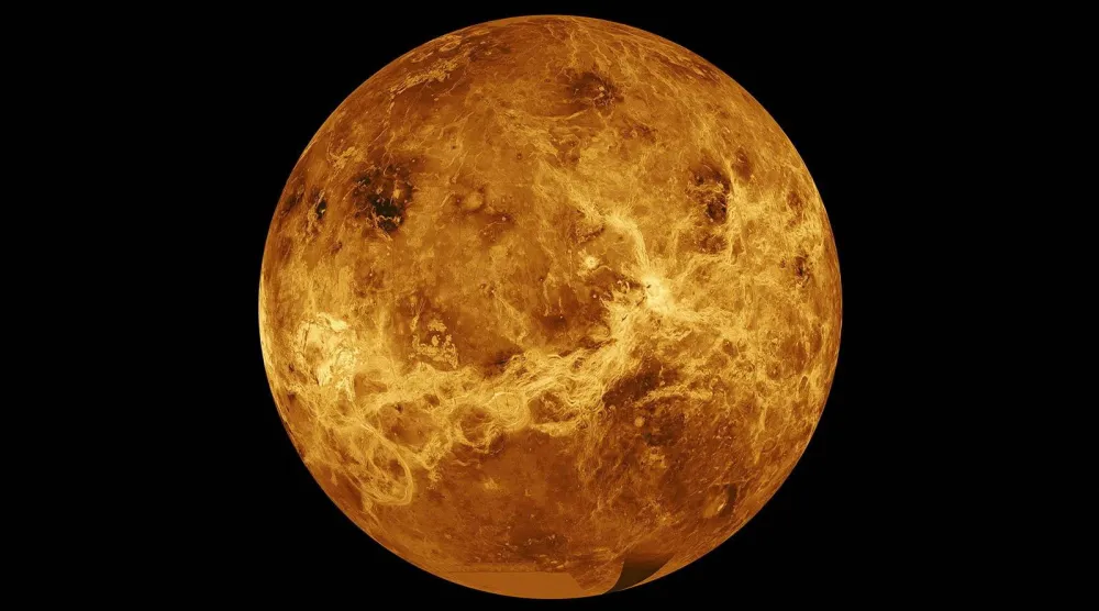 Data from NASA's Magellan spacecraft and Pioneer Venus Orbiter is used in an undated composite image of the planet Venus. (NASA/JPL-Caltech/Handout via Reuters)