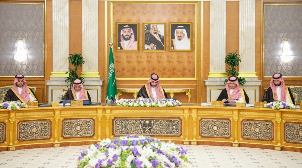 الأمير محمد بن سلمان ولي العهد رئيس مجلس الوزراء خلال الجلسة في جدة (واس)