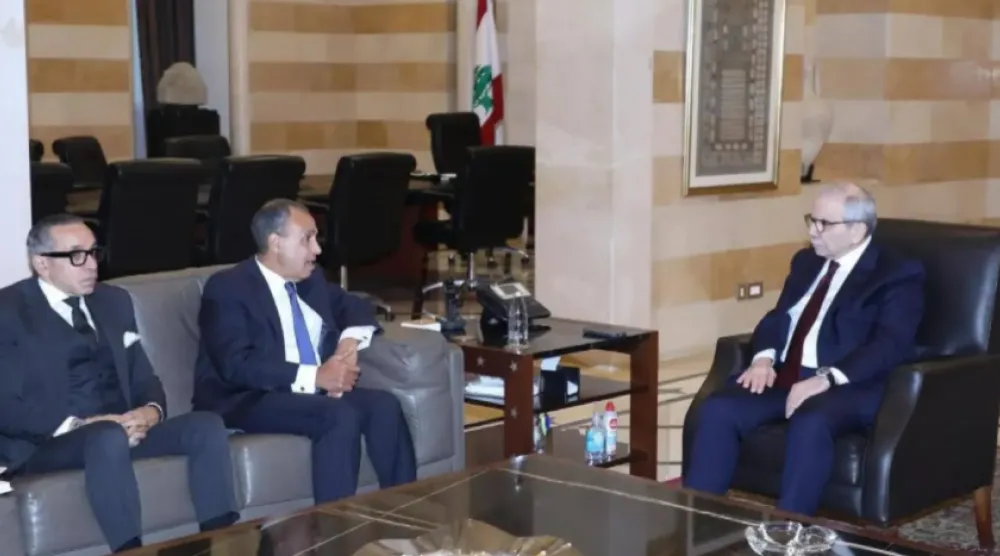 محادثات سابقة بين وزير الخارجية المصري ورئيس الوزراء اللبناني نواف سلام في بيروت (الخارجية المصرية)