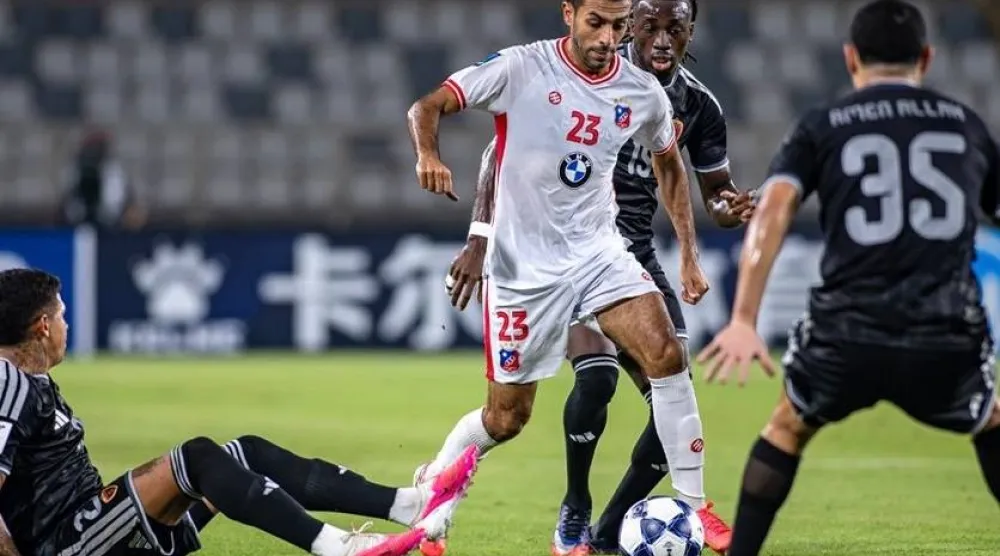 من المواجهة التي جمعت الكويت والوحدة في دوري أبطال آسيا 2 (نادي الكويت الكويتي)
