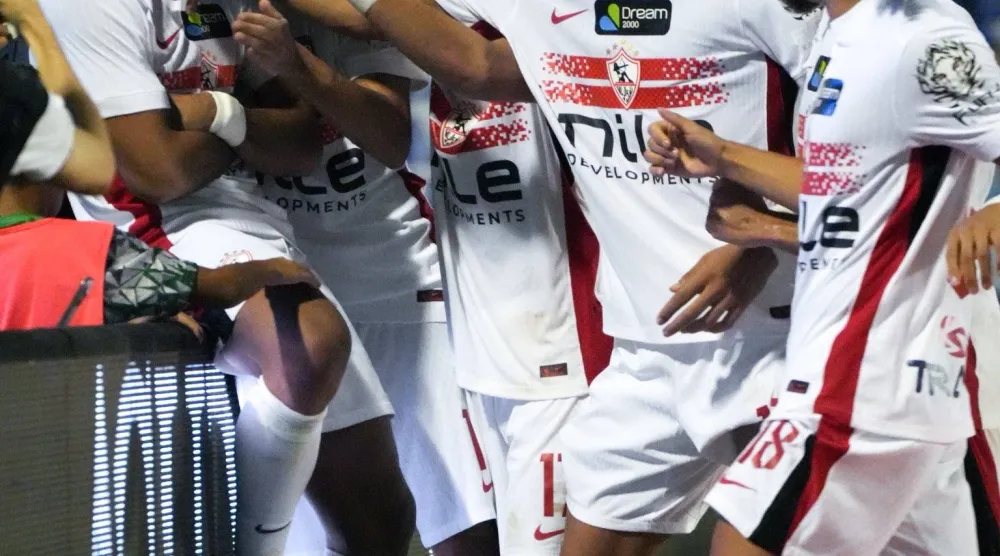 فرحة زملكاوية بهدف الفوز في المباراة (موقع نادي الزمالك)