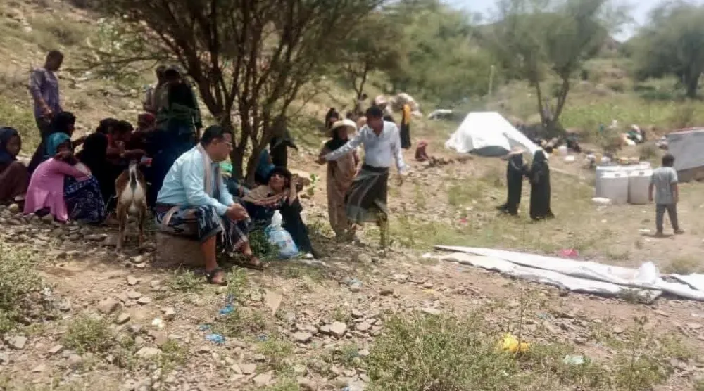 أغلب النازحين اليمنيين حديثاً ينامون في العراء (إعلام محلي)