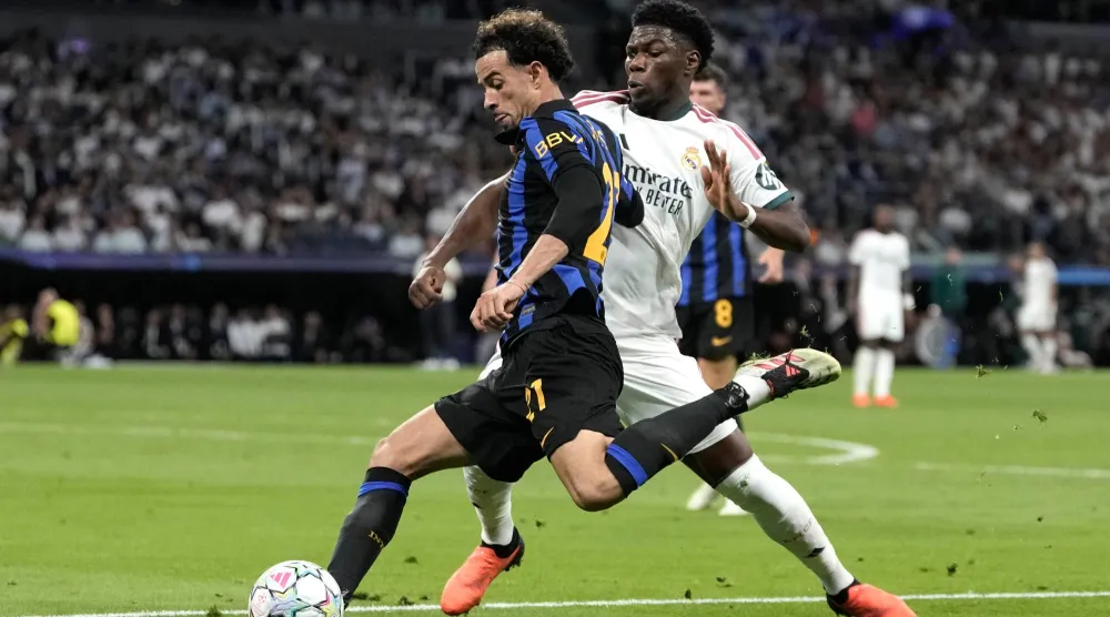 الفرنسي أوريلين تشواميني لاعب ريال مدريد (أ.ب)
