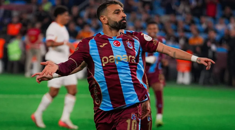 Salah, maçtaki ikinci golünün ardından sevincini yaşarken (Trabzonspor Kulübü)