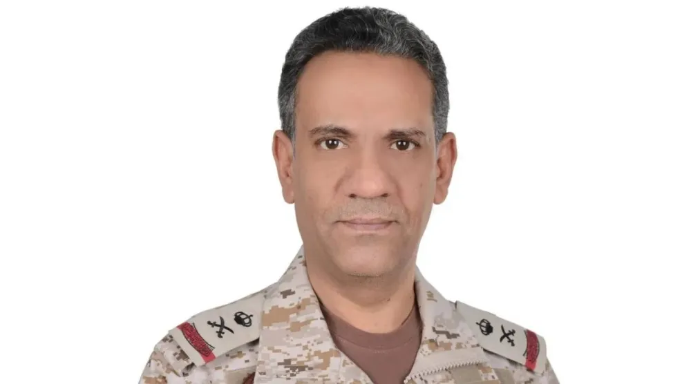 Coalition spokesman Major General Turki Al-Malki. (Asharq Al-Awsat)